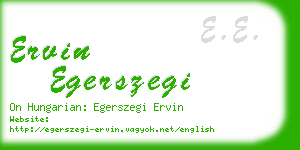 ervin egerszegi business card